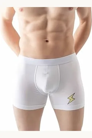 Green Fish Herren-Boxershorts, Symbol Gedruckt, Herrenunterwäsche, Sport-Slip, 30/1 Gekämmter Baumwoll Single Jersey Stoff, Superweiche Qualität, Größe: L, Farbe: