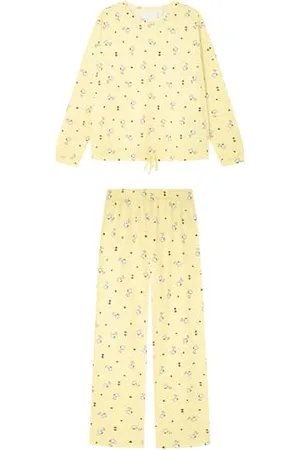 Women secret Damen Long Pyjama Multilicense Happy Snoopy Pyjamas, , 38