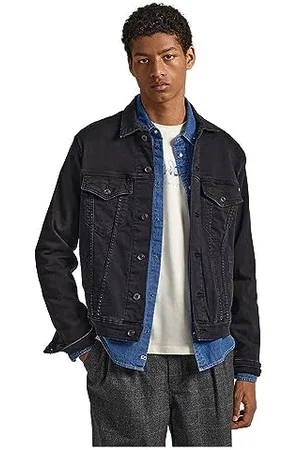 Pepe Jeans Herren Pinner Trucker Jacket, Black (Denim-XF8), S