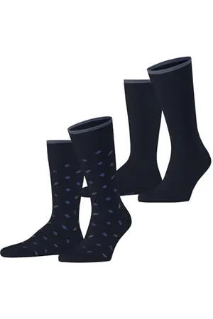 ESPRIT Herren Socken Monogramm Multipack M So Baumwolle gemustert 2 Paar, , 43-46
