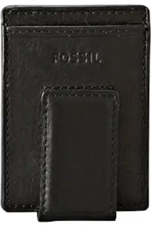 Fossil Herren Ingram Schwarzes Leder Kartenetui Geldbörse, ML3235001