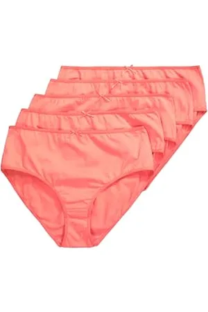 Ulla Popken Damen große Größen Übergrößen Plus Size Midislips, 5er-Pack, einfarbig, bis Gr. 66/68