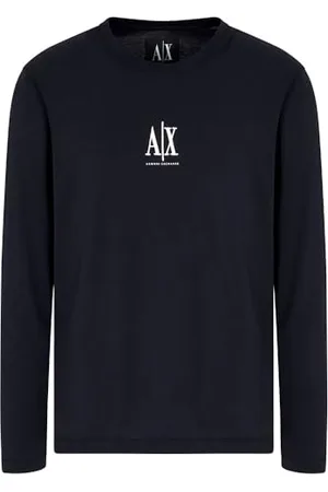 Armani Exchange Herren Icon Project, Embroidered Logo, Long Sleeve T-Shirt, , XL