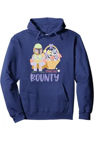 STAR WARS Spring Time Cute Bounty Boba Pastel Colors Logo Pullover Hoodie