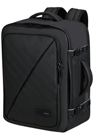 American Tourister Take2Cabin - EasyJet Cabin Bag 36 x 20 x 45 cm, 38 L, 0.80 kg, Hand Luggage, Airplane Backpack M Underseater, Black Edition (Black Edition)