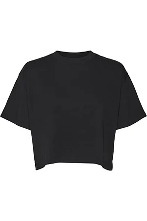 Noisy May Damen Nmalena S/S O-neck Semicrop Top Fwd Noos T Shirt, , XS EU