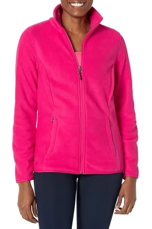 Amazon Damen Weiche Polarfleece-Jacke mit durchgehendem Reißverschluss in klassischer Passform (erhältlich in Übergrößen), , L