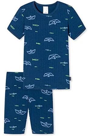 Schiesser Jungen Schlafanzug Set Pyjama Kurz - 100% Organic Bio Baumwolle - Größe 92 Bis 140 Pyjamaset, , 92