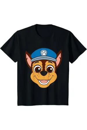 Paw Patrol Kinder - Chase Charakter Kopf T-Shirt
