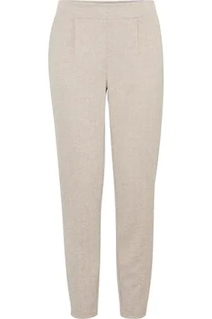 Ichi IHKATE Jacquard Damen Hose Stoffhose mit Eingrifftaschen Paspeltaschen Gummizug leicht elastisch Regular fit, Größe:M, Farbe: