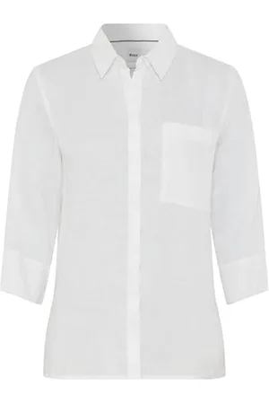 Brax Style Vicki Bluse aus Leinen mit verdeckter Knopfleiste