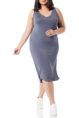 Amazon Damen Ärmelloses Midikleid aus Jersey mit V-Ausschnitt und normaler Passform (zuvor Daily Ritual), , L