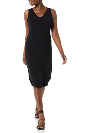 Amazon Damen Ärmelloses Midikleid aus Jersey mit V-Ausschnitt und normaler Passform (zuvor Daily Ritual), , L