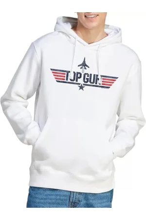 Top Gun Unisex Paramount Logo White Hoodie Kapuzenpullover, , M