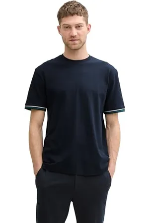 TOM TAILOR Denim Basic T-Shirt mit Print, Scarlet Red, S