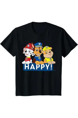 Paw Patrol Kinder - Chase Marshall Rubble Happy T-Shirt
