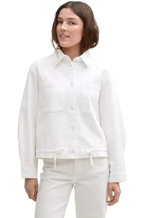 TOM TAILOR Damen 1046683 Jeansjacke, 20000-White, M
