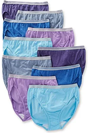 Fruit Of The Loom Eversoft Damen-Slip, Baumwolle, ohne Etikett, atmungsaktiv, erhältlich in Übergröße, 9