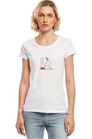 Merchcode Damen Mp0004843-ladies Peanuts Hungry Snoopy Basic Tee T-Shirt, , L EU