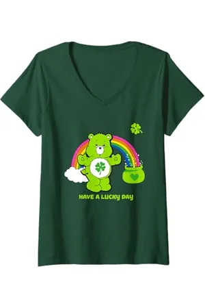 Care Bears Damen haben einen Glückstag T-Shirt mit V-Ausschnitt