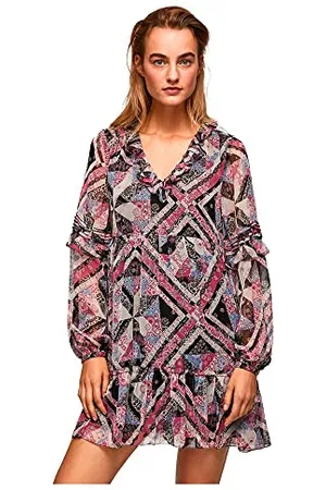 Pepe Jeans Damen Pitu LS Dress, 0aamulti, XS EU