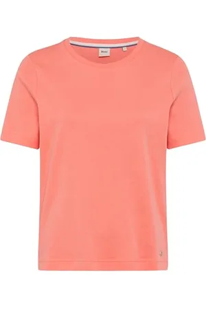 Brax Style CIRA unifarbenes T-Shirt in Einer Interlock-Ware