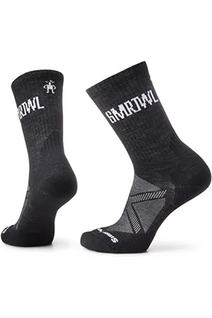Smartwool Unisex Athletic Sportliche SMRTWL-Logo-Crew-Socken, Black, M