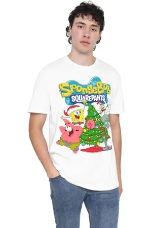 Spongebob Unisex Squarepants Christmas Tree T-Shirt, , XL