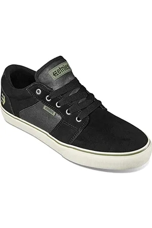 Etnies Herren Barge LS Skate Shoe, Black/White/Silver, 38 EU