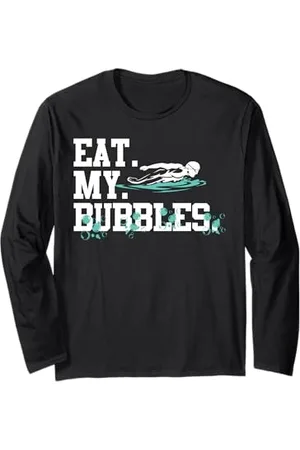 Hadley Designs Eat My Bubbles Schwimmteam Schwimmer Geschenk für Männer Frauen Kinder Langarmshirt