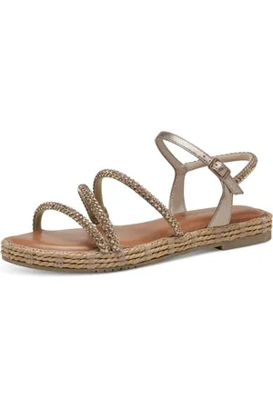 Tamaris Sandalette Damen Flach metallic,EU 39