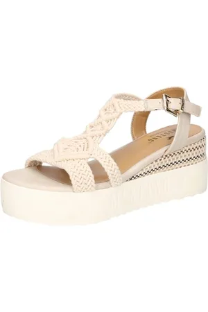 Mustang Damen 1459-805 Sandalette, Ivory, 37 EU