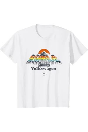 Volkswagen Kinder Campervan Color Stripe Mountains Kids T-Shirt