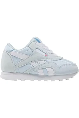 Reebok CL Nylon Sneaker, GLASSBLUE/White, 38.5 EU