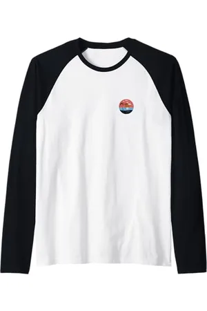 Urban Classic Trends Summer Beach Emblem mit Palmenmotiv auf der Tasche, minimalistisch Raglan