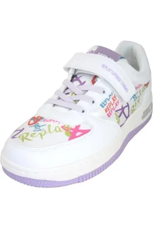 Replay Mädchen Sneaker mit Klettverschluss, Mehrfarbig (White Multi 2081), 39
