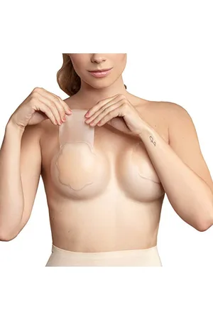 Bye Bra Silicone Pull-Ups, Push Up Klebe BH, Silikon Trägerlosen BH Selbstklebend, Wiederverwendbar, Klebend, Nippelabdeckung für abgehobenen Effekt, Unsichtbare anhebende BH-Cups, M/XL ( , XL)