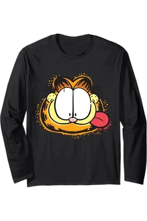 Garfield Charakter Gesicht Katze Langarmshirt