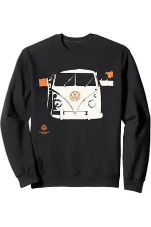 Volkswagen Typ 2 Camper Weiß Orange Duotone Art Sweatshirt