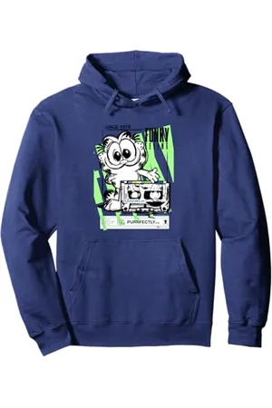 Garfield Retro Katze Kassette Pullover Hoodie