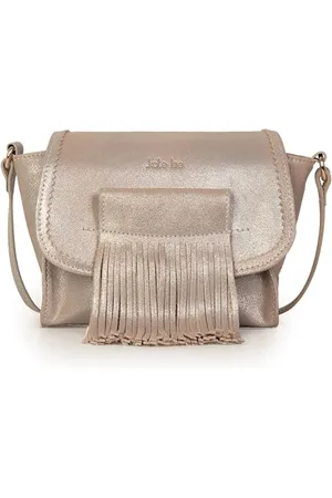 Kate Lee Damen Sac en Cuir Mini Fleya Argent Tasche