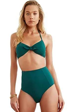 Trendyol Damen High Waist Cup Sewn Six Bikini Bottoms, , 34 EU
