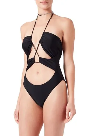 HUGO BOSS Hailey Badeanzug Swimsuit, Schwarz 1, XS Damen, Schwarz 1, L