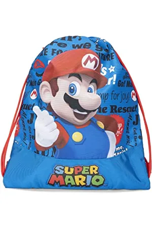 FRANCO COSIMO PANINI SUPERMARIO - Rucksack für Mädchen und Kinder mit Kordelzug und Anti-Schlag-System, geeignet als Sporttasche und Kindergarten - Rucksack für Mädchen, nützlich als Schulrucksack und Free-Time, 35 x 42