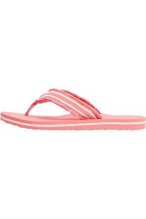 Tommy Hilfiger Damen Th Webbing Beach Sandal Fw0fw08739 Zehentrenner, Pink (Washed Cherry), 38 EU