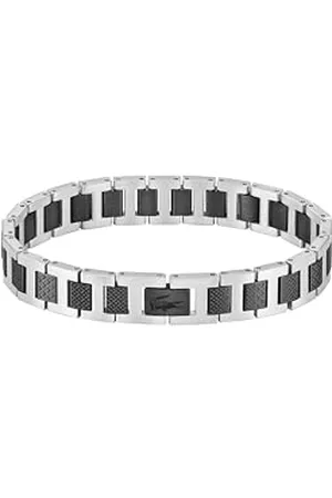 Lacoste Gliederarmband für Herren Kollektion METROPOLE aus Edelstahl und schwarz-plattiertem Stahl - 2040418