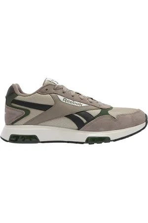Reebok Unisex Glide DMX Sneaker, Hazy Grey/Washed Black/Breakaway Green, 44 EU