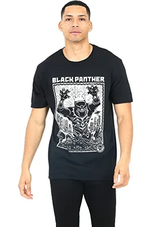 Marvel Herren Black Panther Lino-Schnitt T-Shirt, , L