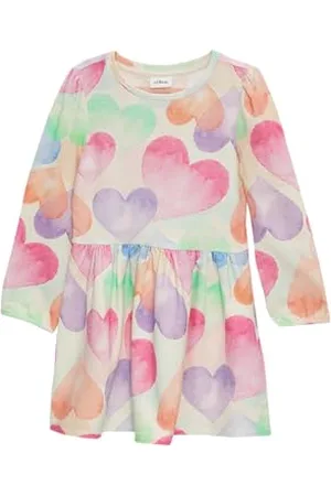 QS by s.Oliver Ausgestelltes Kleid aus Leichter Sweatware mit All-Over-Print 104
