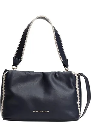 Tommy Hilfiger Damen Schultertasche Soft Summer Mini Bucket Beuteltasche, Blau (Space Blue), Einheitsgröße